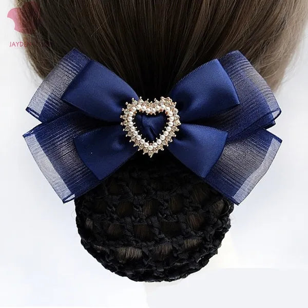 Resille Noeud avec Coeur en Strass