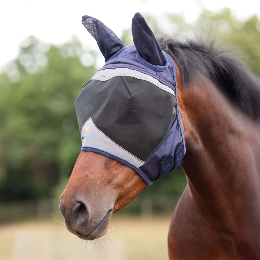 Shires Masque Anti mouches avec oreilles - 70% Anti UV