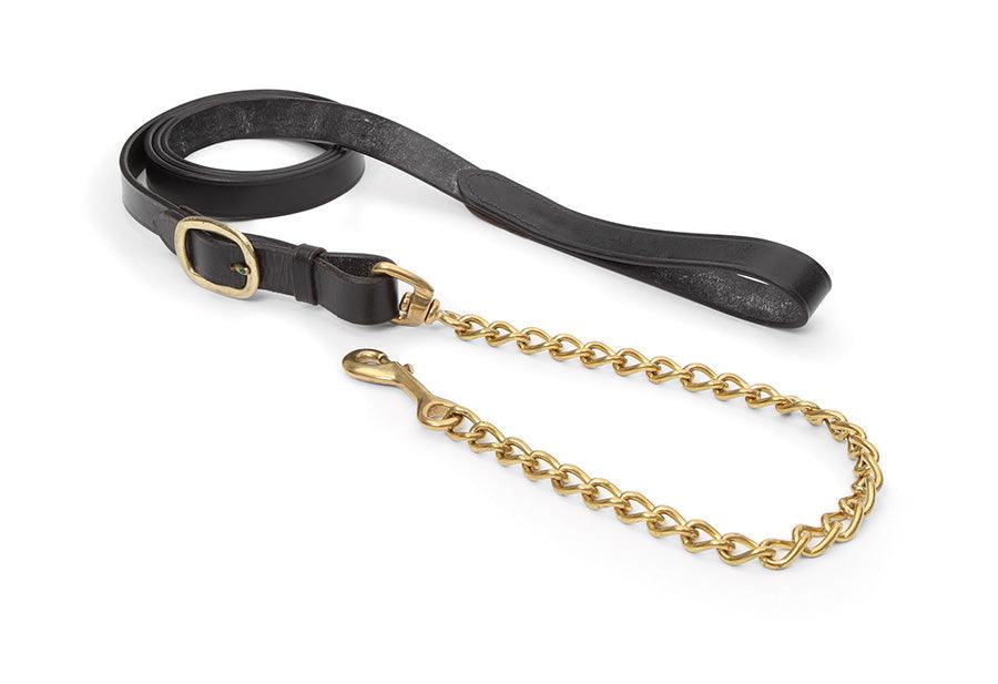 Shires Longe en cuir avec Chaine - SHOP HORSE
