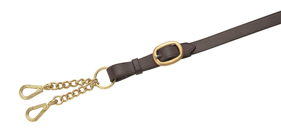 Shires Longe en cuir avec Chaine Double Fin - SHOP HORSE