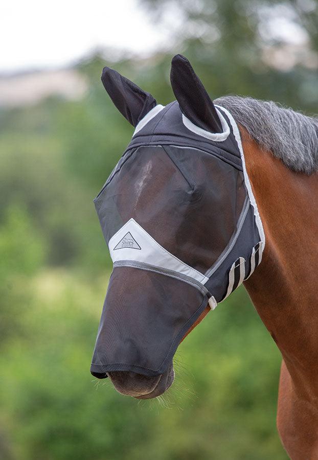 Shires Masque Anti-Mouches avec Nez - SHOP HORSE