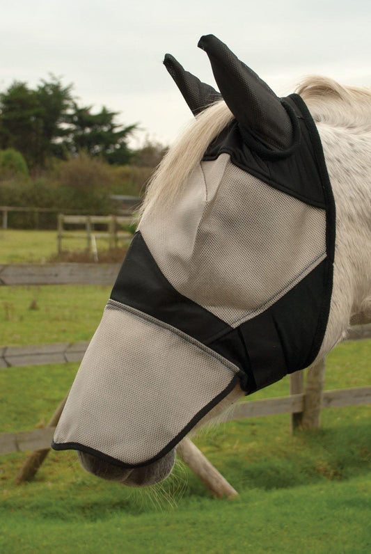 Rhinegold Masque Anti Mouches avec Protege Nez - SHOP HORSE