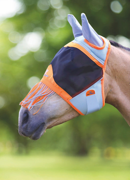 Masque Anti Mouches Air Motion avec Frange -70% Anti UV - SHOPHORSE